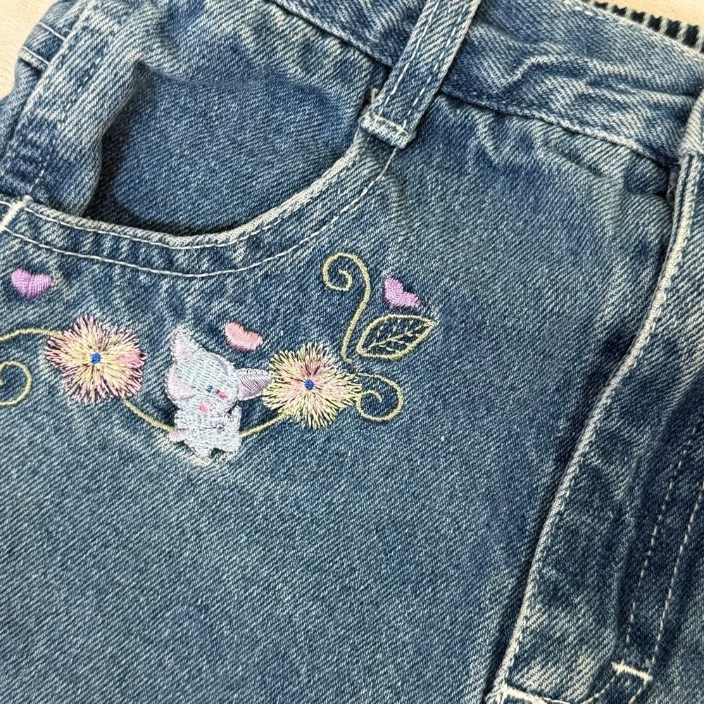 Vintage Nick Jr Blues Clues Denim Skirt Girls Size 4/5 Embroidered‎ Blue Dog
